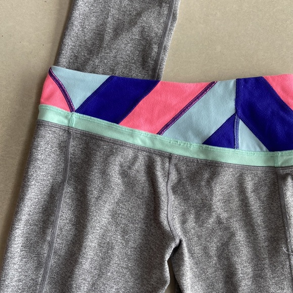 Ivivva Lululemon Heathered Slate Ambition Quilt Skinny Dedication Pants Size 14 - Picture 7 of 12